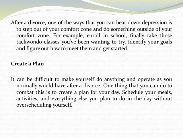 Depression after divorce Depression after divorce